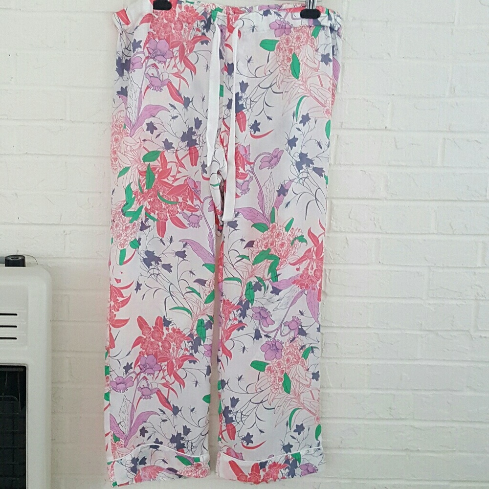 Sheer floral print pajama bottoms by J.Crew